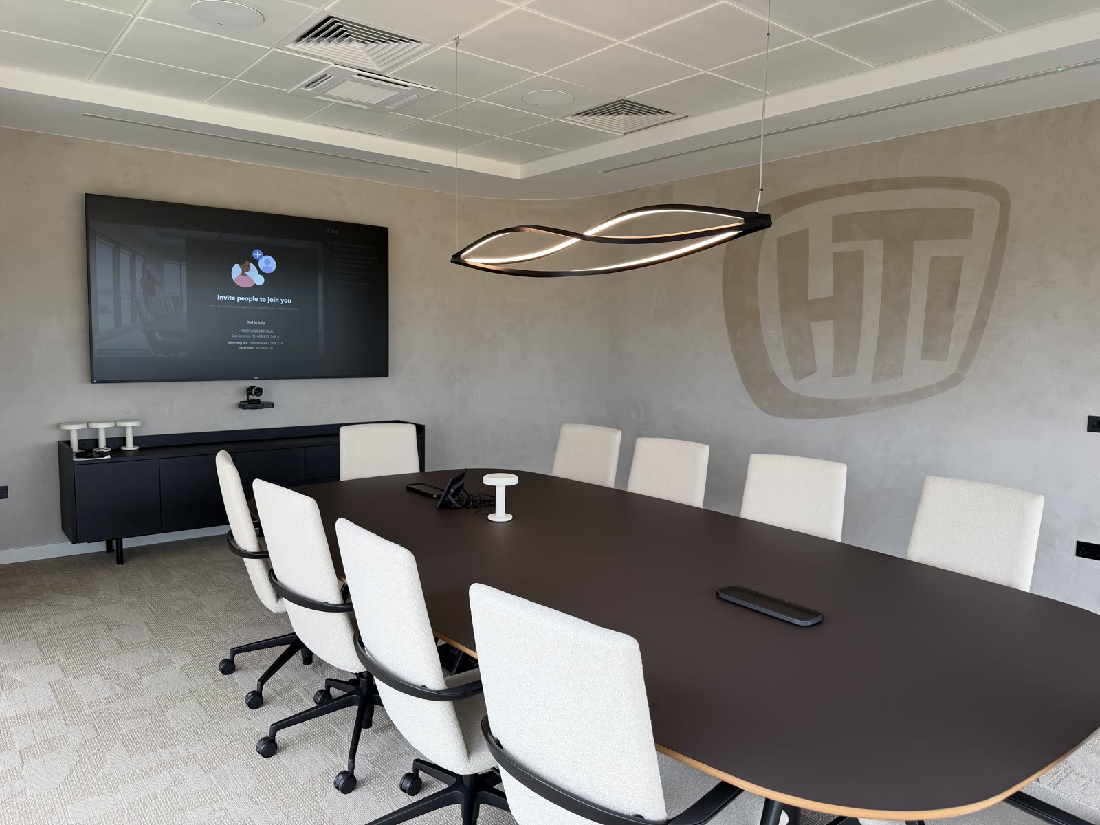 Commercial AV installation by Wilsons Systems in Lancashire, HTI Group boardroom